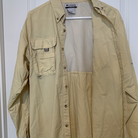 Columbia PFG Long Sleeve Yellow Shirt S - Picture 2 of 14